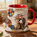 Personalized Couple Accent Mug True Love Design Gift for Anniversary Accent Mug GradoCreations