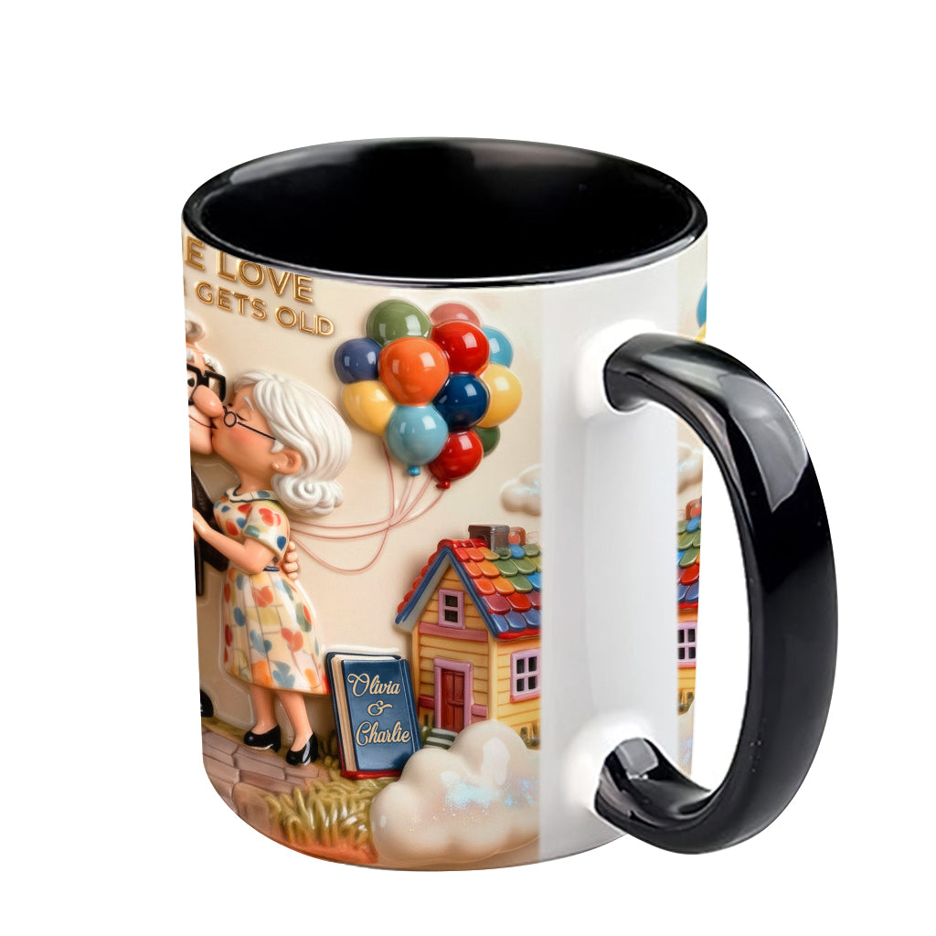 Personalized Couple Accent Mug True Love Design Gift for Anniversary Accent Mug GradoCreations