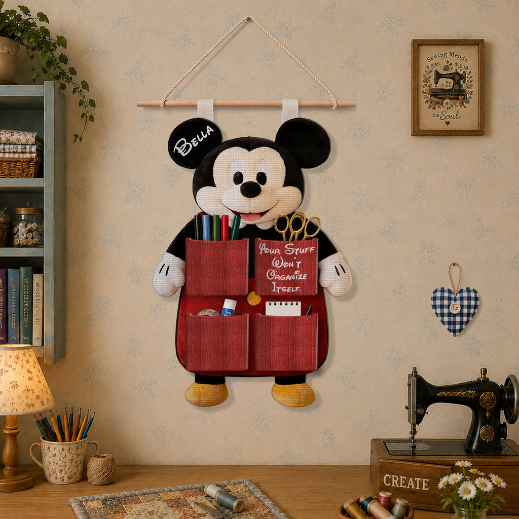 Personalized Disney Hanging Organizer with Pockets for Kids Hanging Organizer GradoCreations