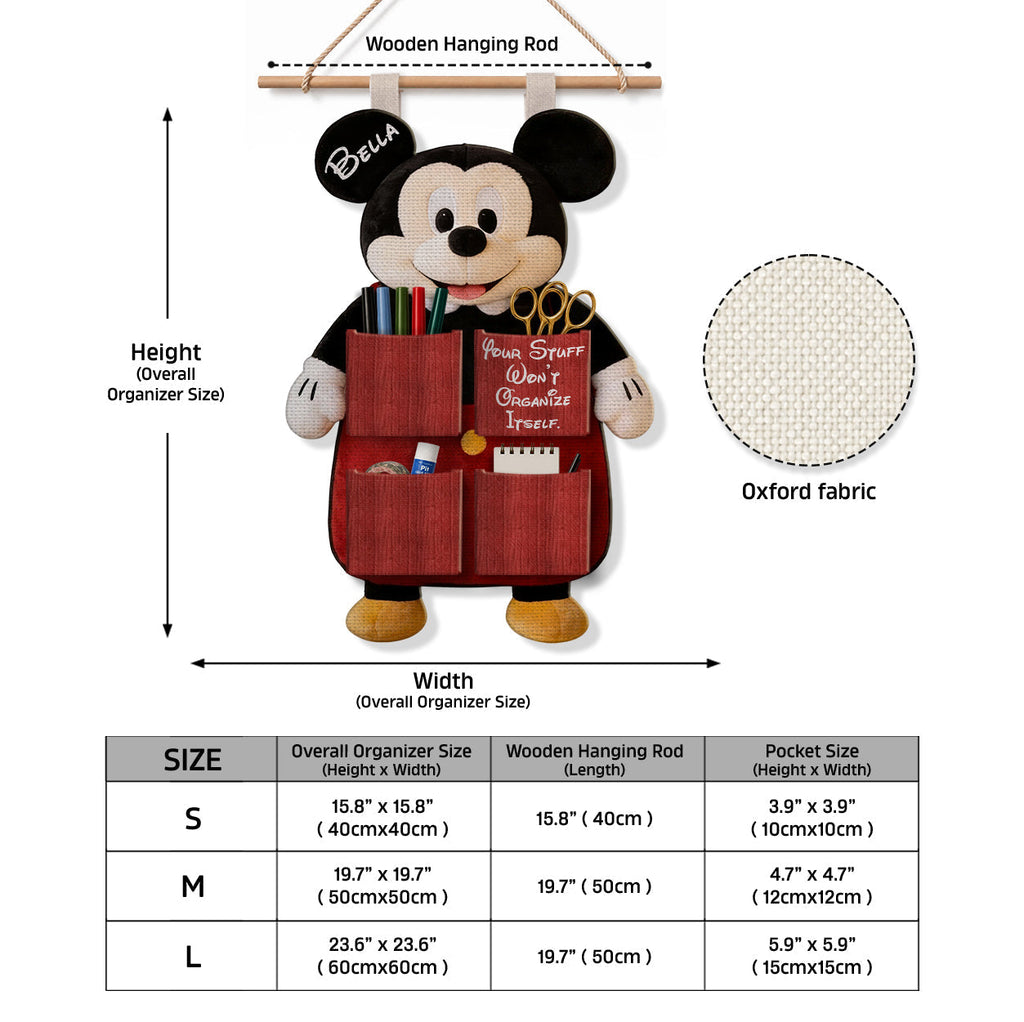 Personalized Disney Hanging Organizer with Pockets for Kids Hanging Organizer GradoCreations