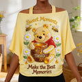Personalized Yellow Bear Off-Shoulder Top Set for Women Off-Shoulder Top Set GradoCreations