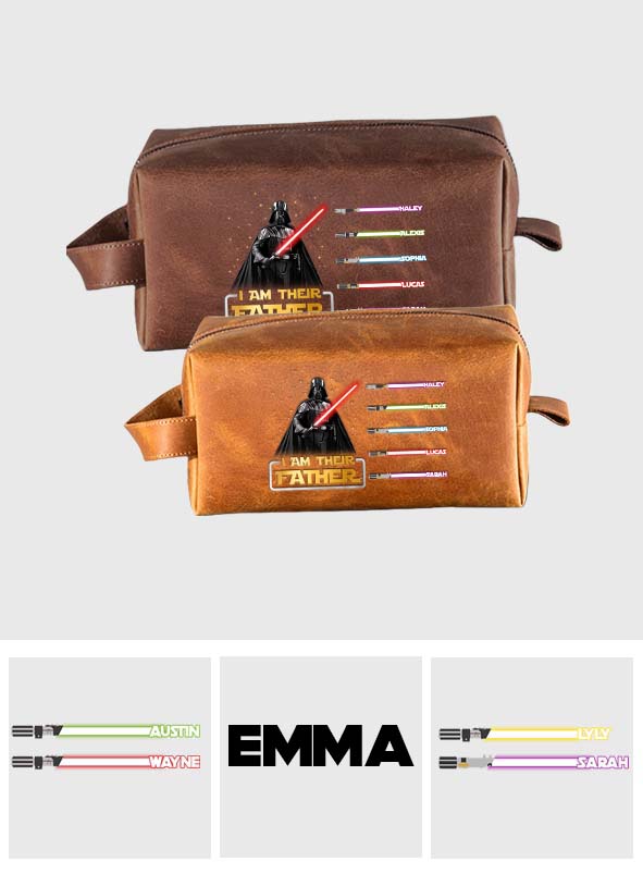 Personalized Leather Toiletry Bag Custom Name Gift for Dad Leather Toiletry Bag GradoCreations
