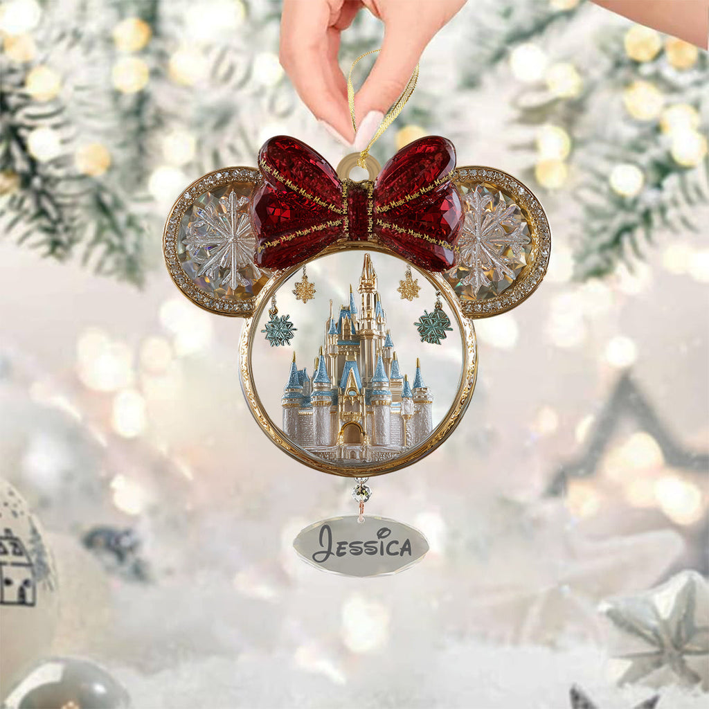 Personalized Acrylic Mouse Ornament with Custom Charms for Christmas Ornament With Charm GradoCreations