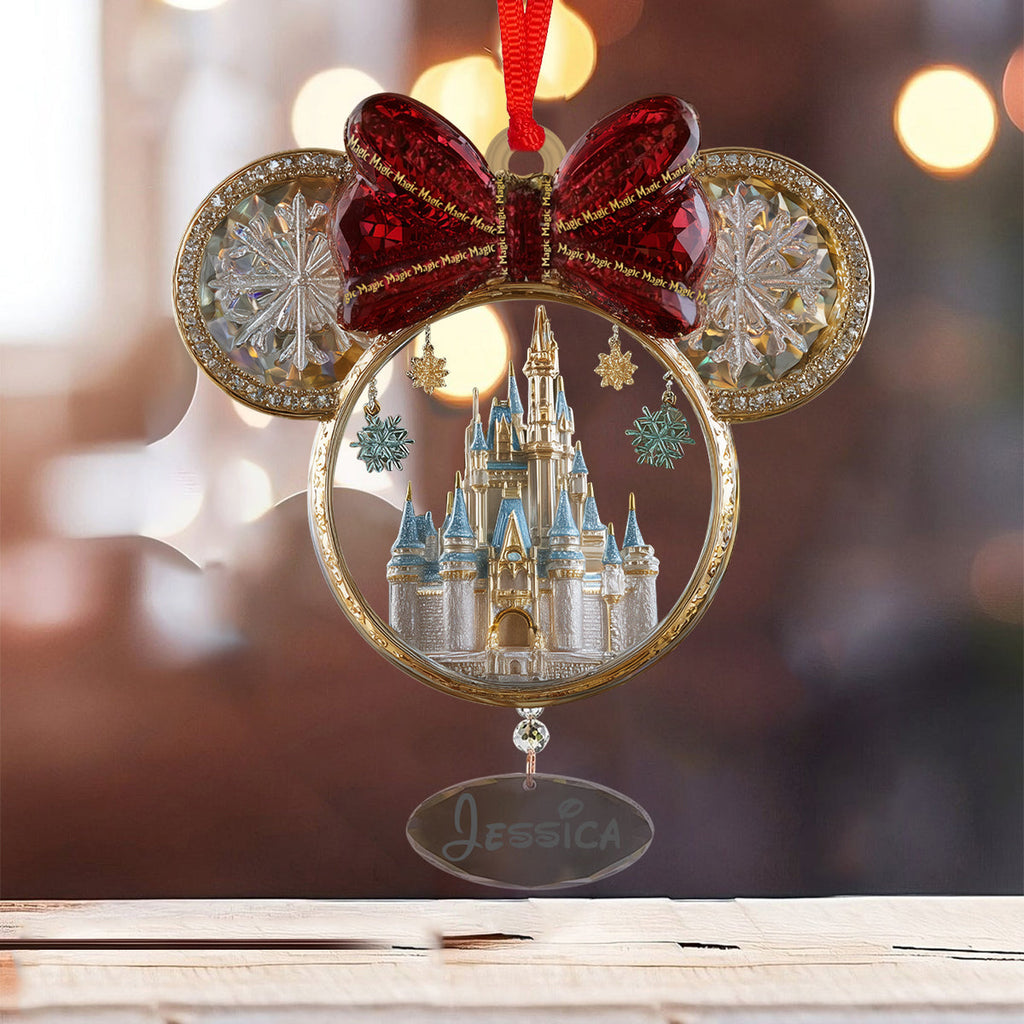 Personalized Acrylic Mouse Ornament with Custom Charms for Christmas Ornament With Charm GradoCreations