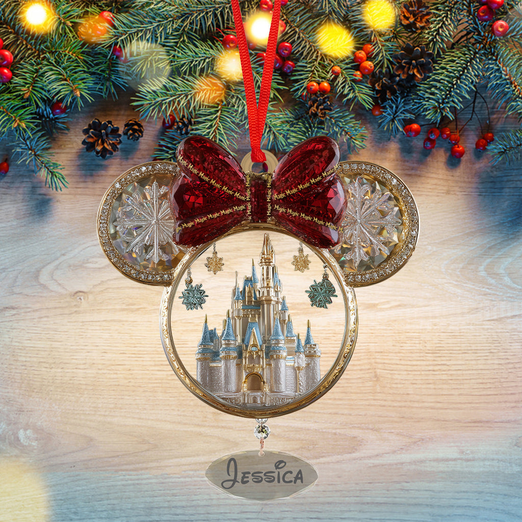 Personalized Acrylic Mouse Ornament with Custom Charms for Christmas Ornament With Charm GradoCreations