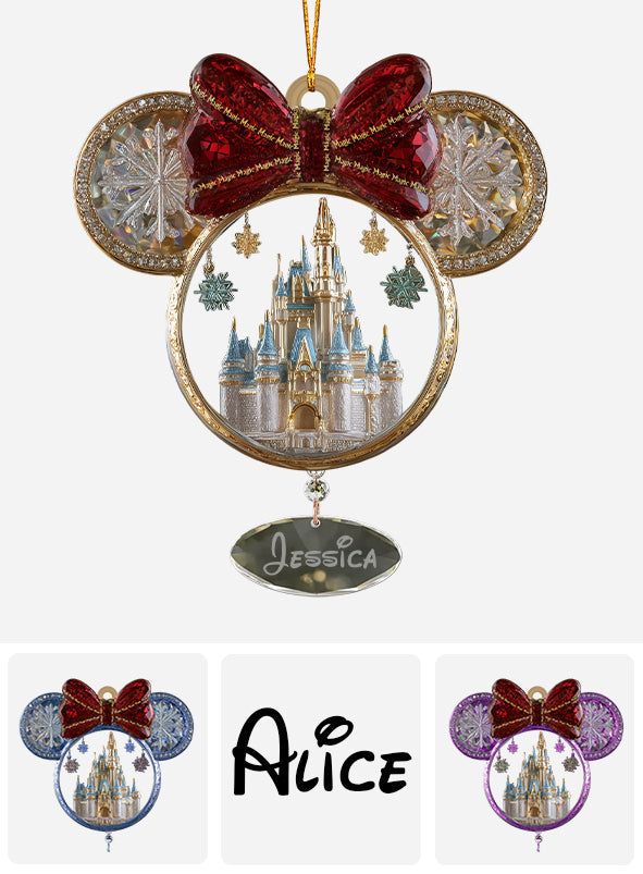 Personalized Acrylic Mouse Ornament with Custom Charms for Christmas Ornament With Charm GradoCreations