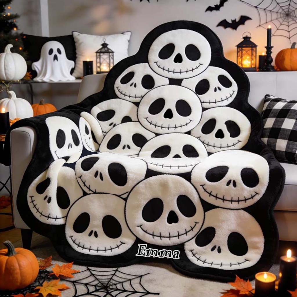 Personalized Nightmare Shaped Fleece Blanket for Cozy Nights Shaped Fleece Blanket GradoCreations