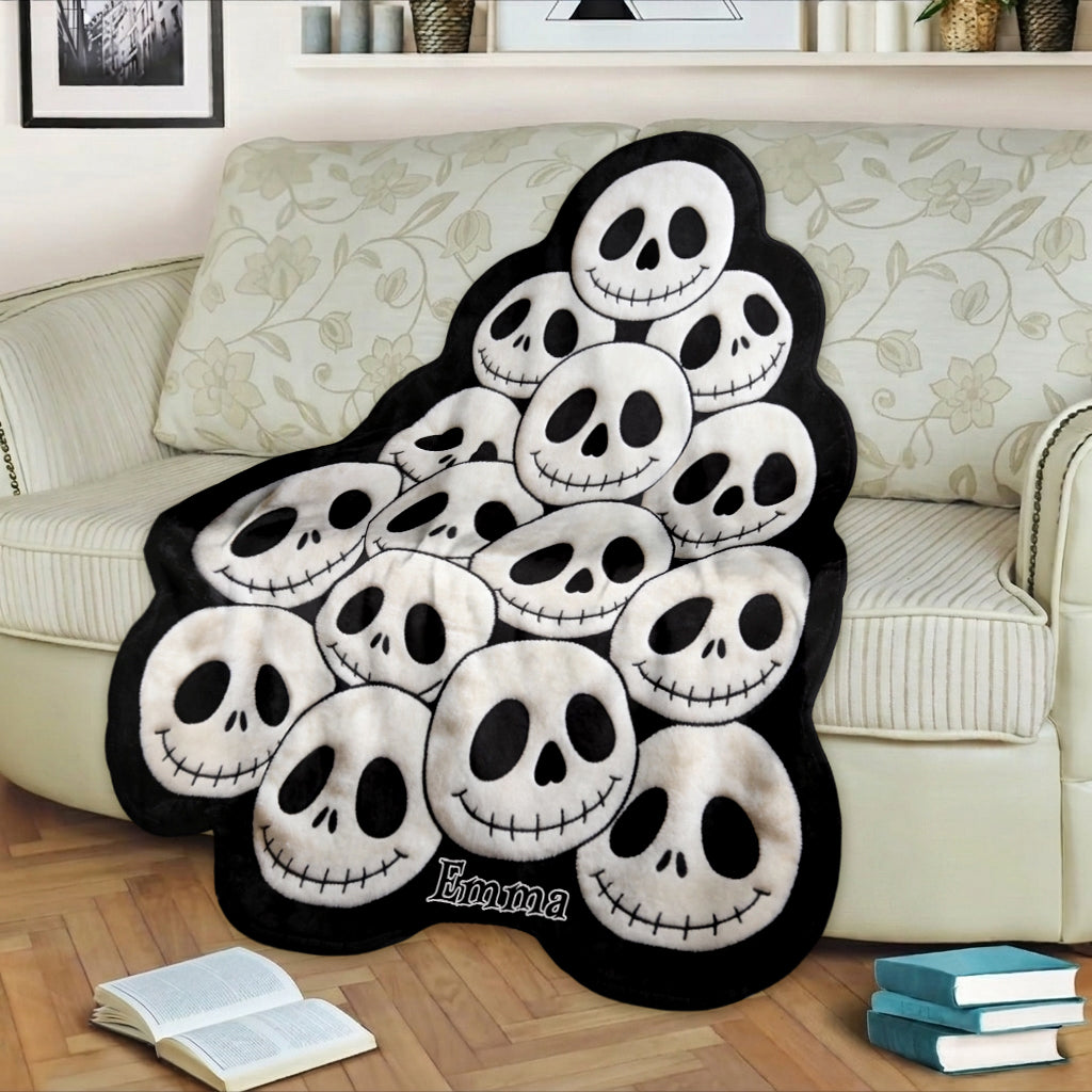 Personalized Nightmare Shaped Fleece Blanket for Cozy Nights Shaped Fleece Blanket GradoCreations