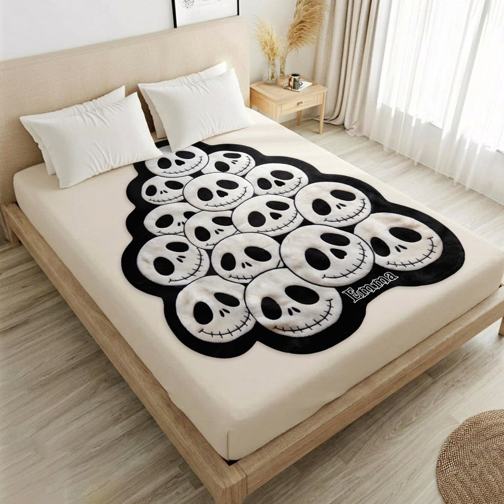Personalized Nightmare Shaped Fleece Blanket for Cozy Nights Shaped Fleece Blanket GradoCreations