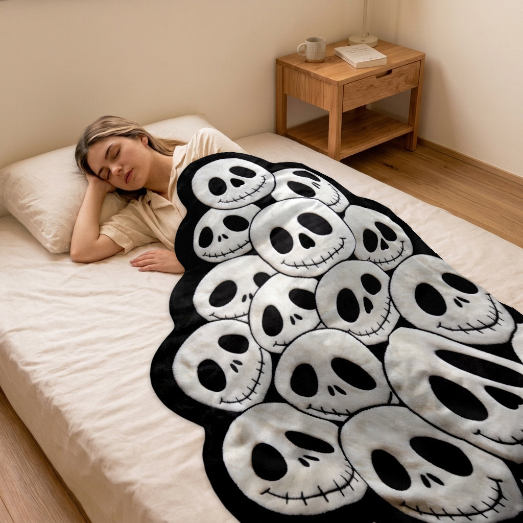 Personalized Nightmare Shaped Fleece Blanket for Cozy Nights Shaped Fleece Blanket GradoCreations