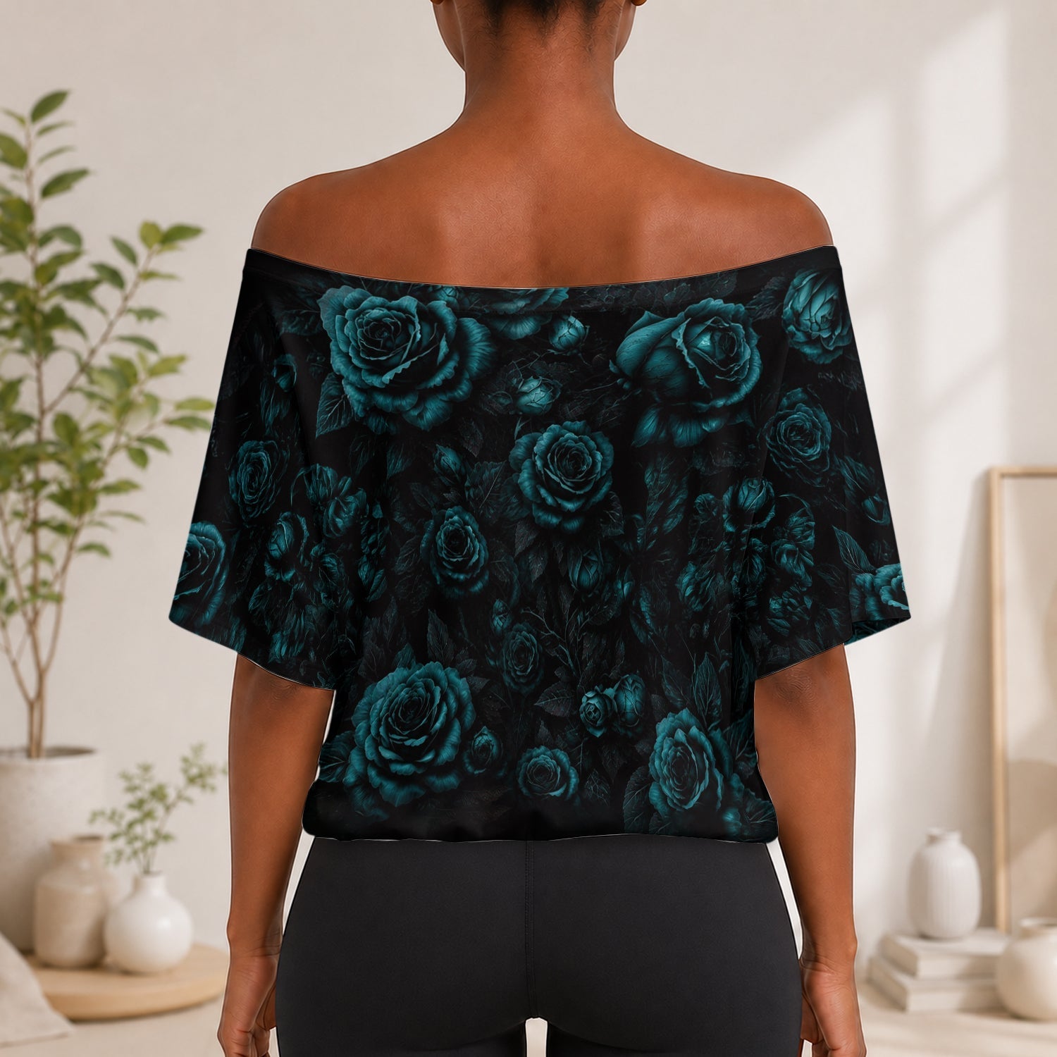 Personalized Off-Shoulder Top Set with Custom Names Gift Off-Shoulder Top Set GradoCreations