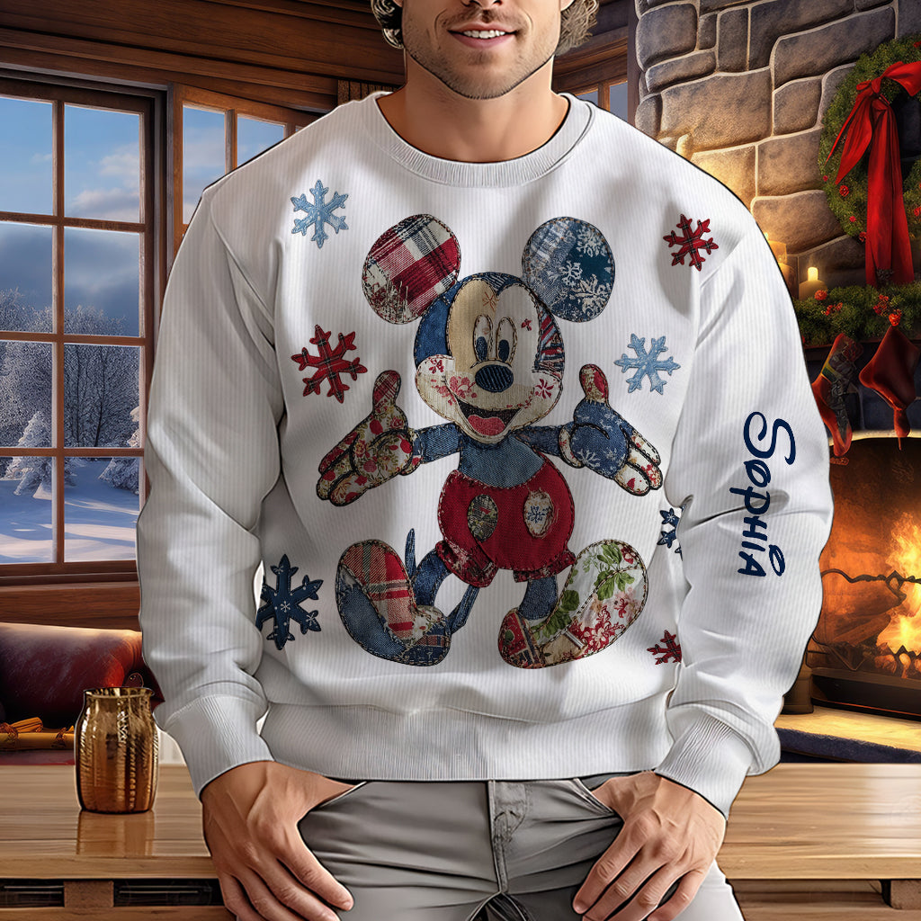 Personalized Disney Mouse Ugly Sweater Custom Name Gift for Christmas Ugly Sweater GradoCreations