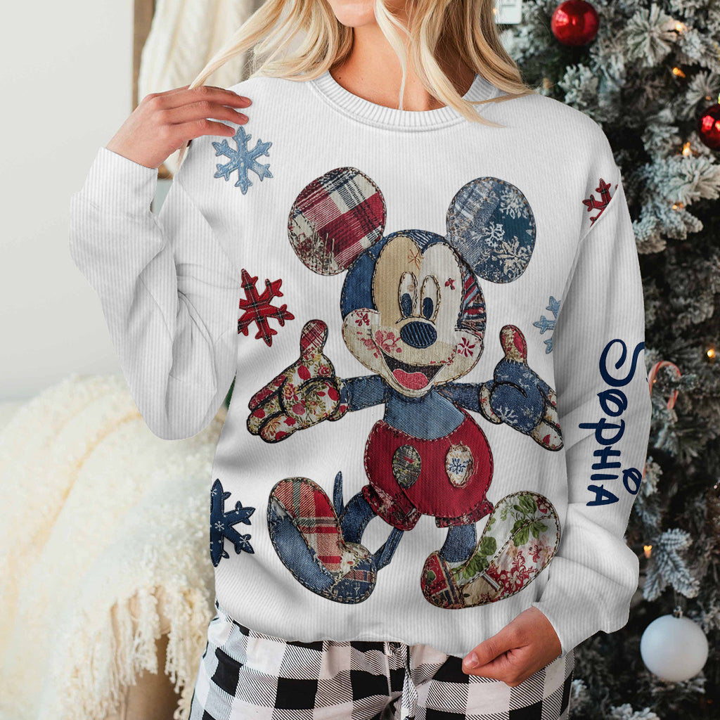 Personalized Disney Mouse Ugly Sweater Custom Name Gift for Christmas Ugly Sweater GradoCreations