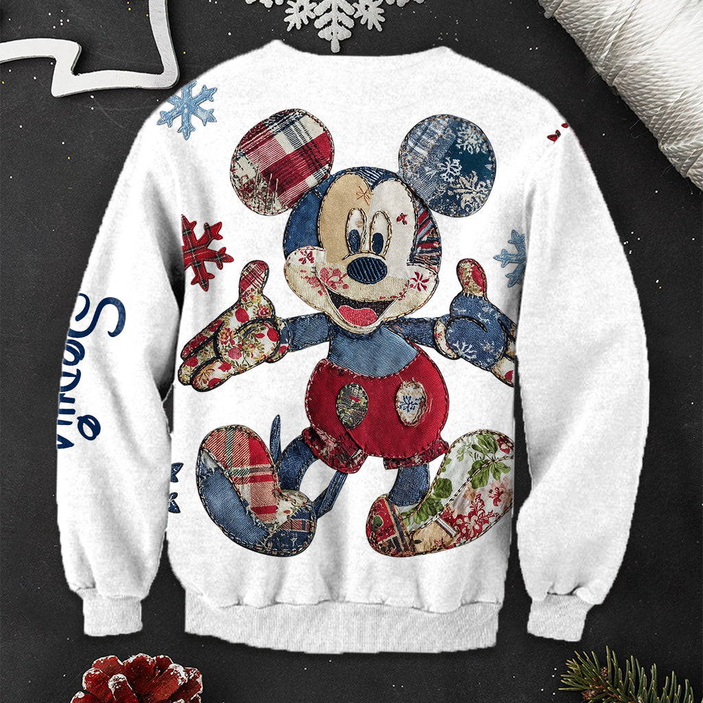 Personalized Disney Mouse Ugly Sweater Custom Name Gift for Christmas Ugly Sweater GradoCreations
