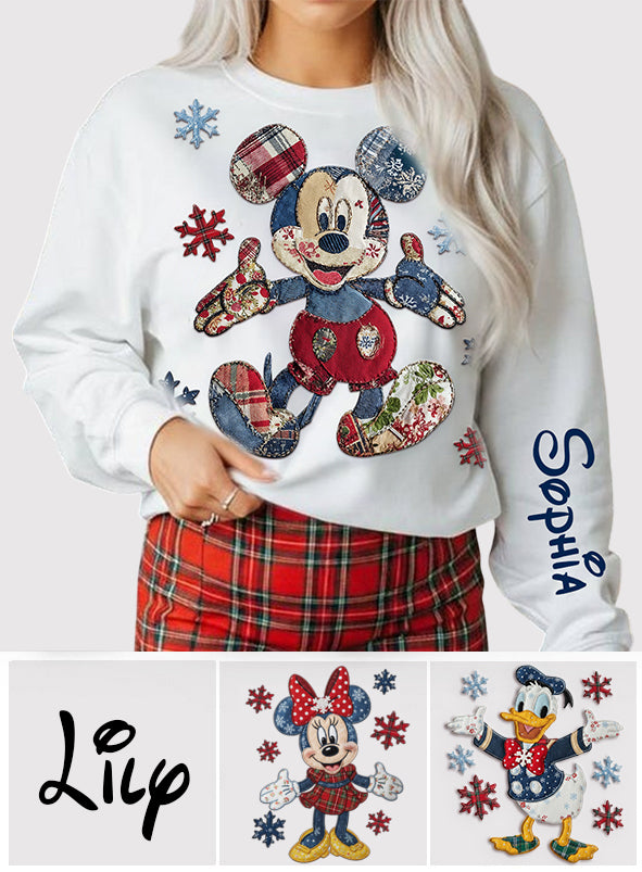 Personalized Disney Mouse Ugly Sweater Custom Name Gift for Christmas Ugly Sweater GradoCreations