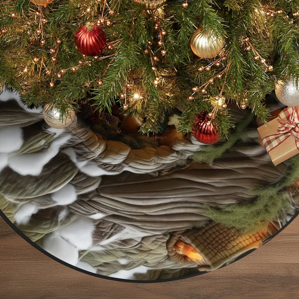 Personalized Mouse Shaped Tree Skirt Custom Name Christmas Decor Shaped Tree Skirt GradoCreations
