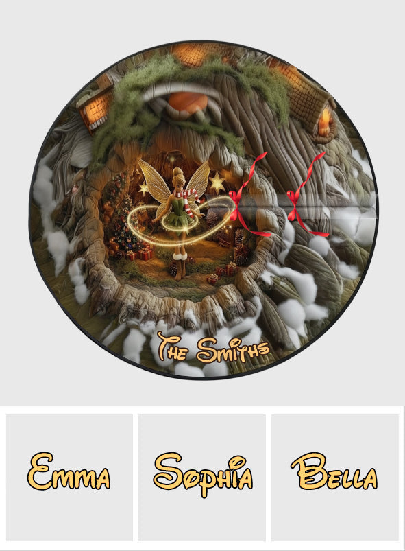 Personalized Mouse Shaped Tree Skirt Custom Name Christmas Decor Shaped Tree Skirt GradoCreations