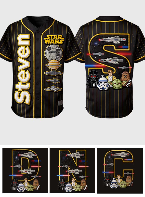 Personalized The Force Baseball Jersey Custom Name Gift Baseball Jersey GradoCreations