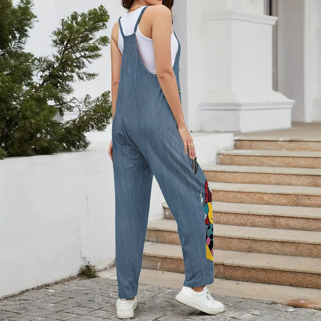 Personalized Nightmare Loose-Fit Overalls with Custom Name Loose-Fit Overalls/ Rompers GradoCreations