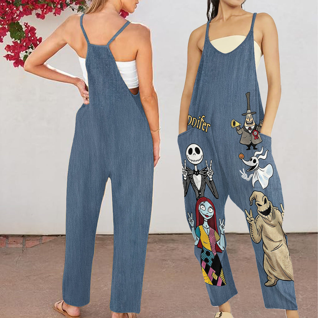 Personalized Nightmare Loose-Fit Overalls with Custom Name Loose-Fit Overalls/ Rompers GradoCreations