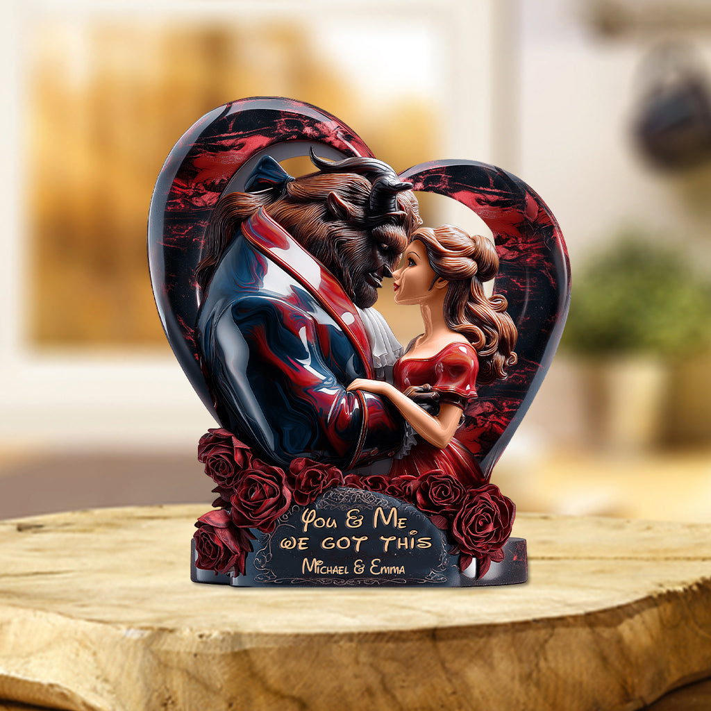 Personalized Couple Acrylic Plaque Heart Shape Custom Gift Custom Shaped Acrylic Plaque GradoCreations