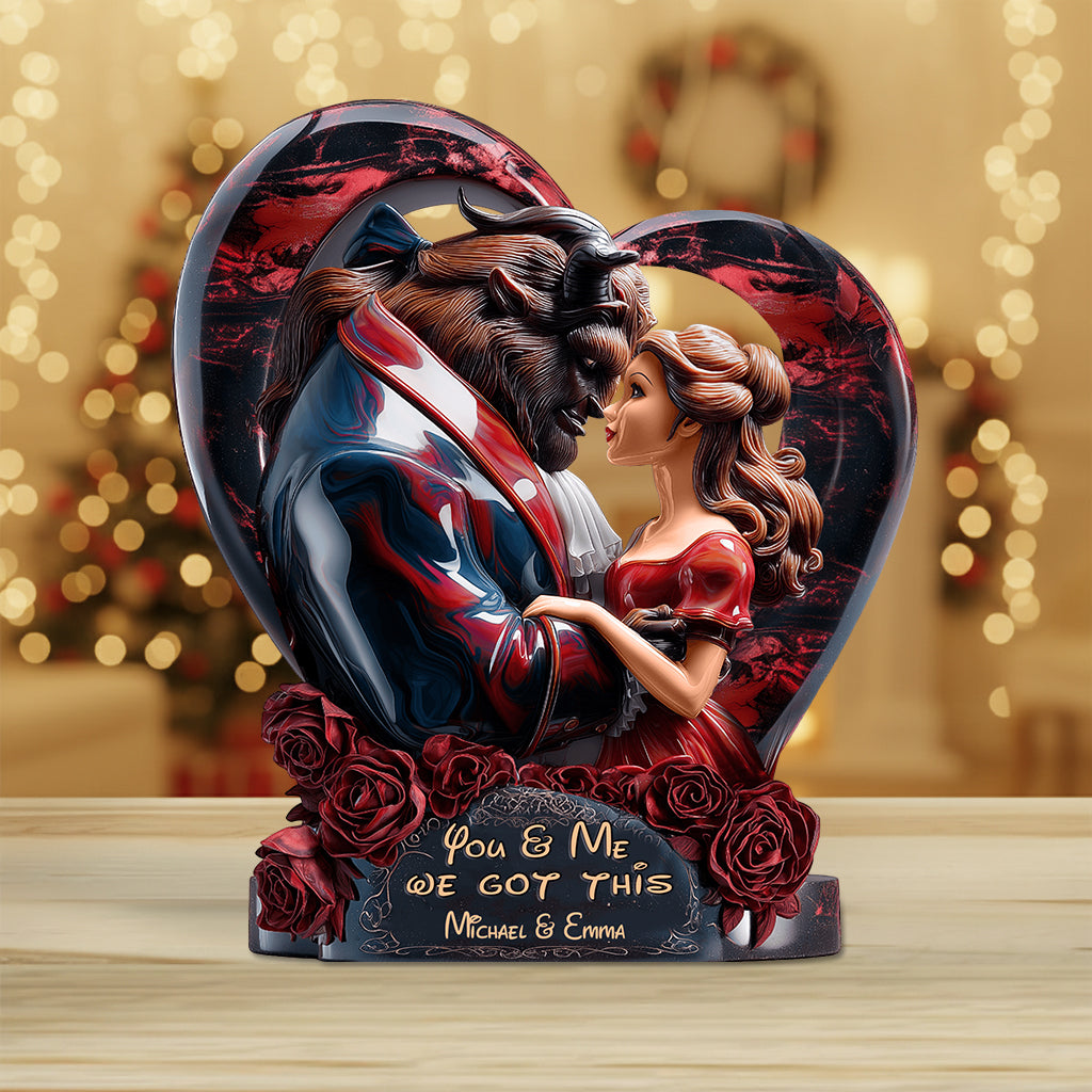 Personalized Couple Acrylic Plaque Heart Shape Custom Gift Custom Shaped Acrylic Plaque GradoCreations
