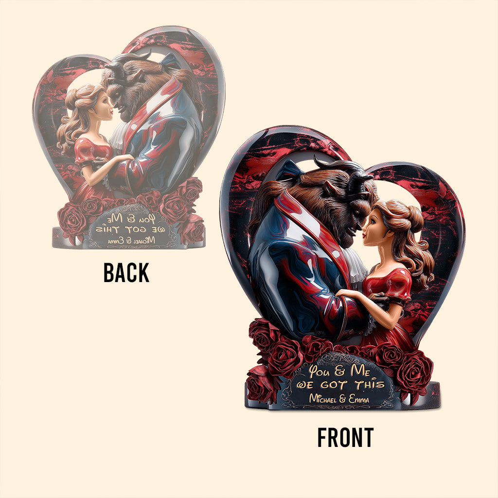 Personalized Couple Acrylic Plaque Heart Shape Custom Gift Custom Shaped Acrylic Plaque GradoCreations