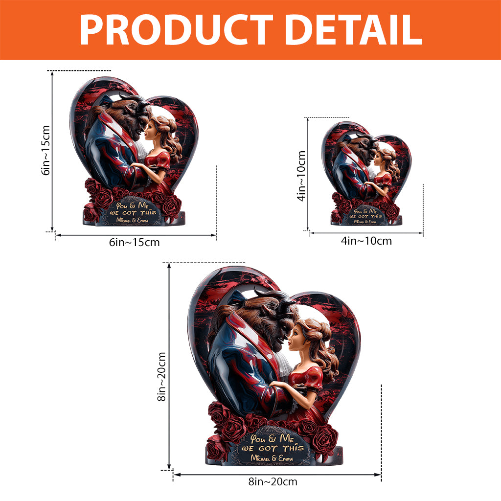 Personalized Couple Acrylic Plaque Heart Shape Custom Gift Custom Shaped Acrylic Plaque GradoCreations