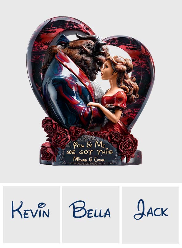 Personalized Couple Acrylic Plaque Heart Shape Custom Gift Custom Shaped Acrylic Plaque GradoCreations