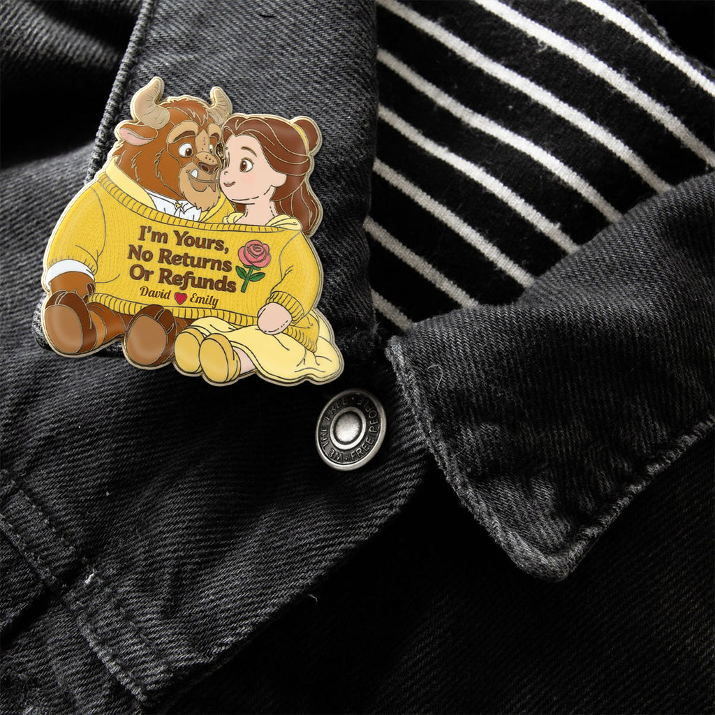 Personalized Beauty and The Beast Enamel Pin Custom Name Gift Idea Acrylic Enamel Pin GradoCreations