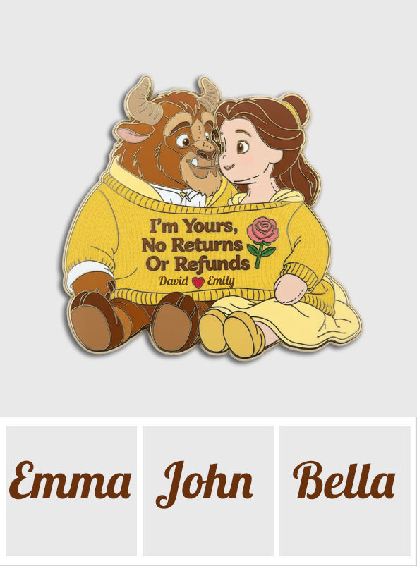 Personalized Beauty and The Beast Enamel Pin Custom Name Gift Idea Acrylic Enamel Pin GradoCreations