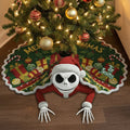 Personalized Nightmare Before Christmas Tree Skirt Gift Shaped Tree Skirt GradoCreations