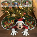 Personalized Mouse Shaped Christmas Tree Skirt Unique Holiday Decor Shaped Tree Skirt GradoCreations