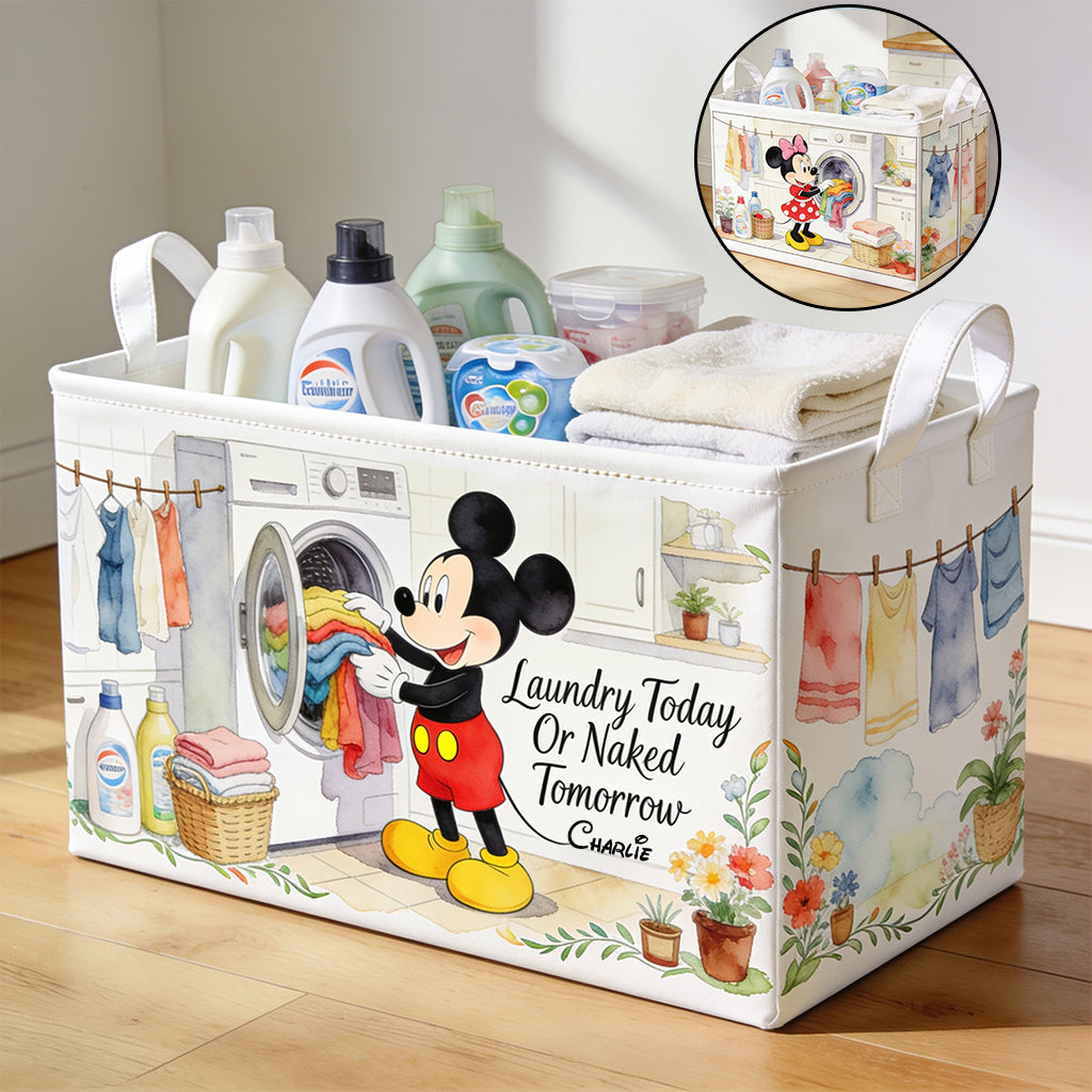Personalized Rectangle Storage Basket Custom Design for Laundry Rectangle Storage Basket GradoCreations