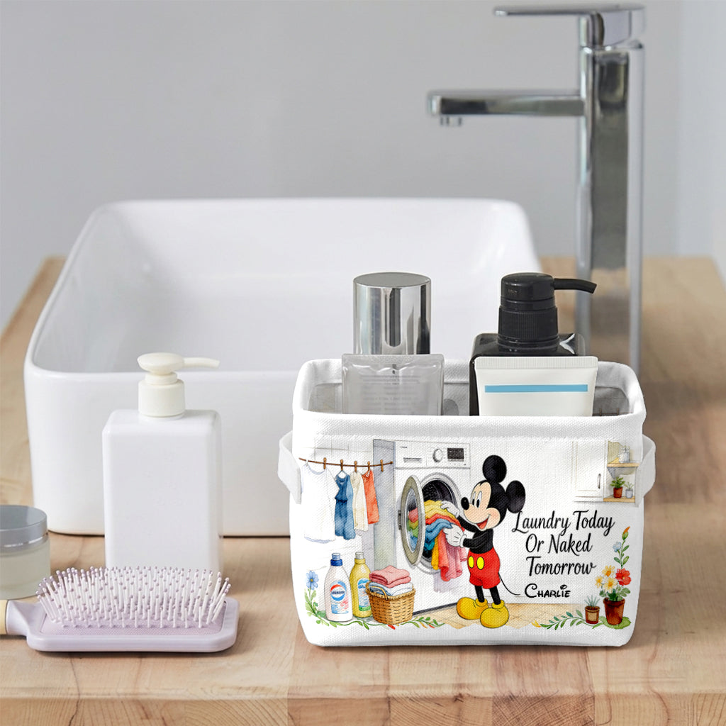 Personalized Rectangle Storage Basket Custom Design for Laundry Rectangle Storage Basket GradoCreations