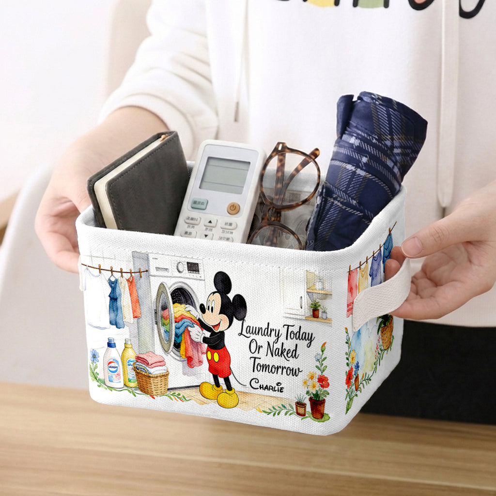 Personalized Rectangle Storage Basket Custom Design for Laundry Rectangle Storage Basket GradoCreations