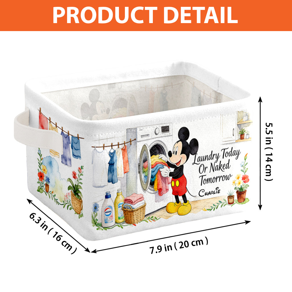 Personalized Rectangle Storage Basket Custom Design for Laundry Rectangle Storage Basket GradoCreations