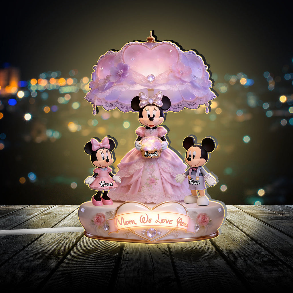 Personalized Acrylic LED Night Light for Mom | Custom Shape Gift Acrylic LED Night Light GradoCreations
