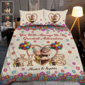 Personalized Mouse Quilt Set for Couples with Custom Names - Unique Gift Idea Quilt Set GradoCreations