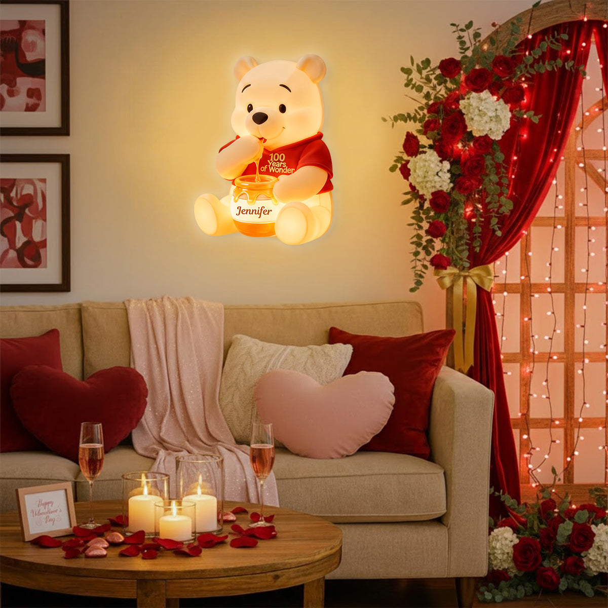 Personalized LED Light Acrylic Sign 100 Years of Wonder Gift LED Light Acrylic Sign GradoCreations