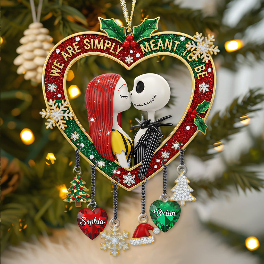 Personalized Nightmare Before Christmas Ornament with Charms for Couples Ornament With Charm GradoCreations