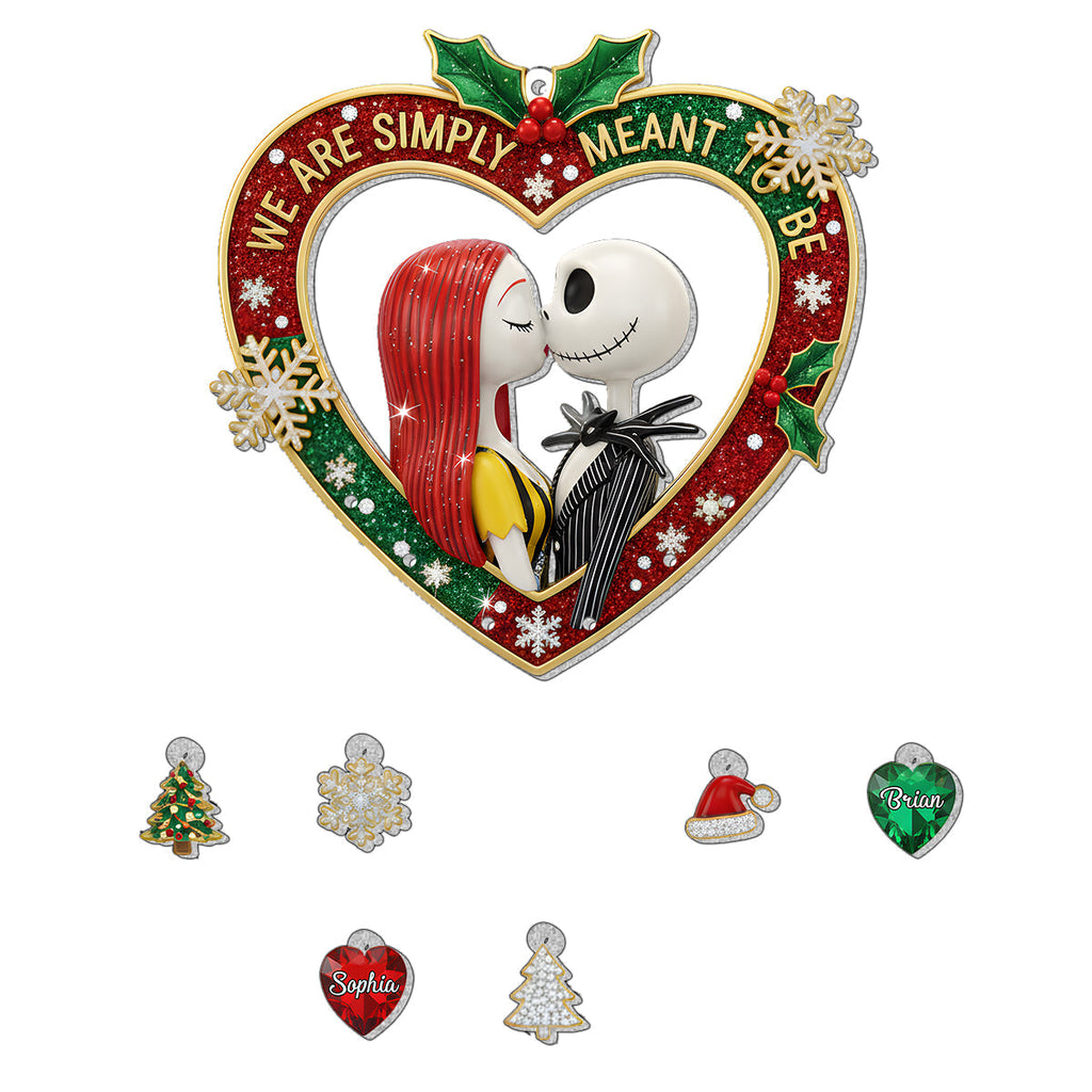 Personalized Nightmare Before Christmas Ornament with Charms for Couples Ornament With Charm GradoCreations