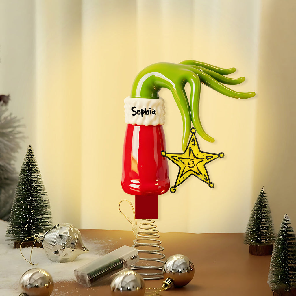 Personalized Acrylic LED Light Tree Topper Custom Gift for Christmas LED Light Tree GradoCreations