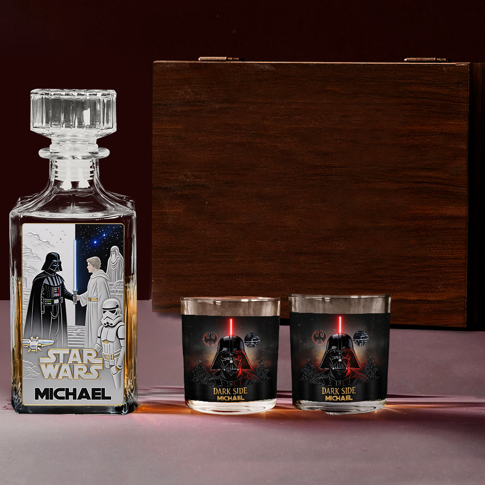 Personalized Star Wars Whiskey Decanter Set with Glasses Gift for Him Whiskey Decanter Set GradoCreations