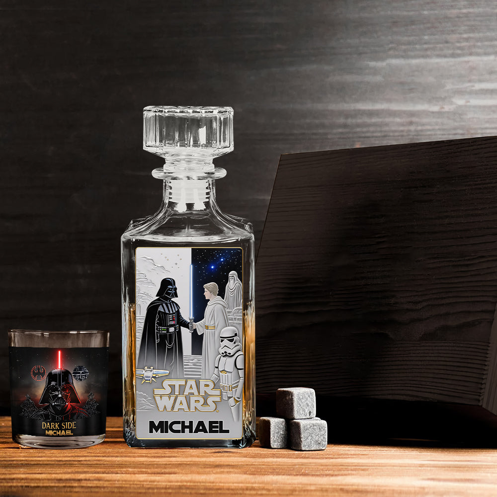 Personalized Star Wars Whiskey Decanter Set with Glasses Gift for Him Whiskey Decanter Set GradoCreations