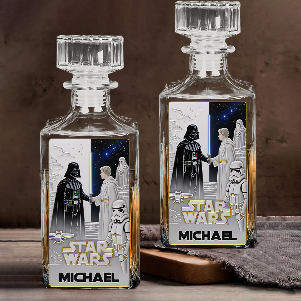 Personalized Star Wars Whiskey Decanter Set with Glasses Gift for Him Whiskey Decanter Set GradoCreations
