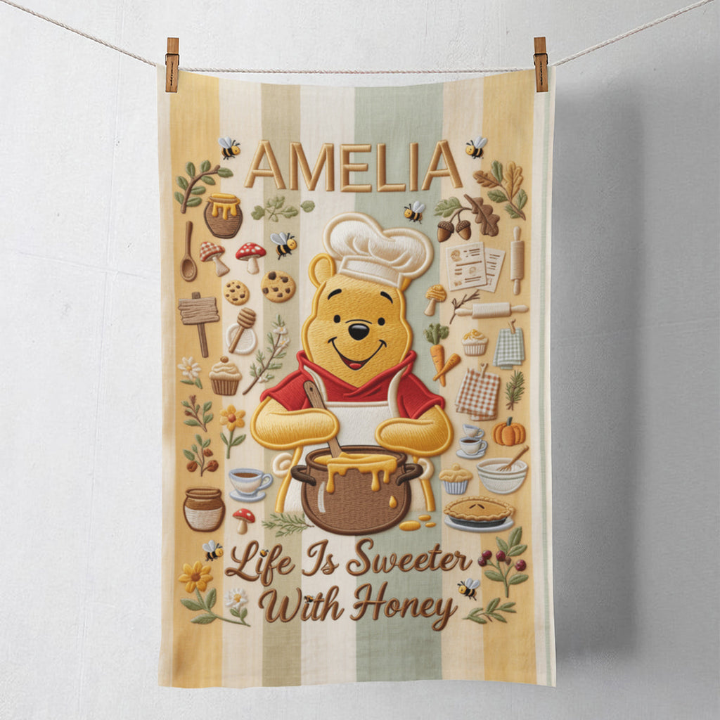 Personalized Kitchen Towel with Bear Design for Culinary Lovers Towel GradoCreations