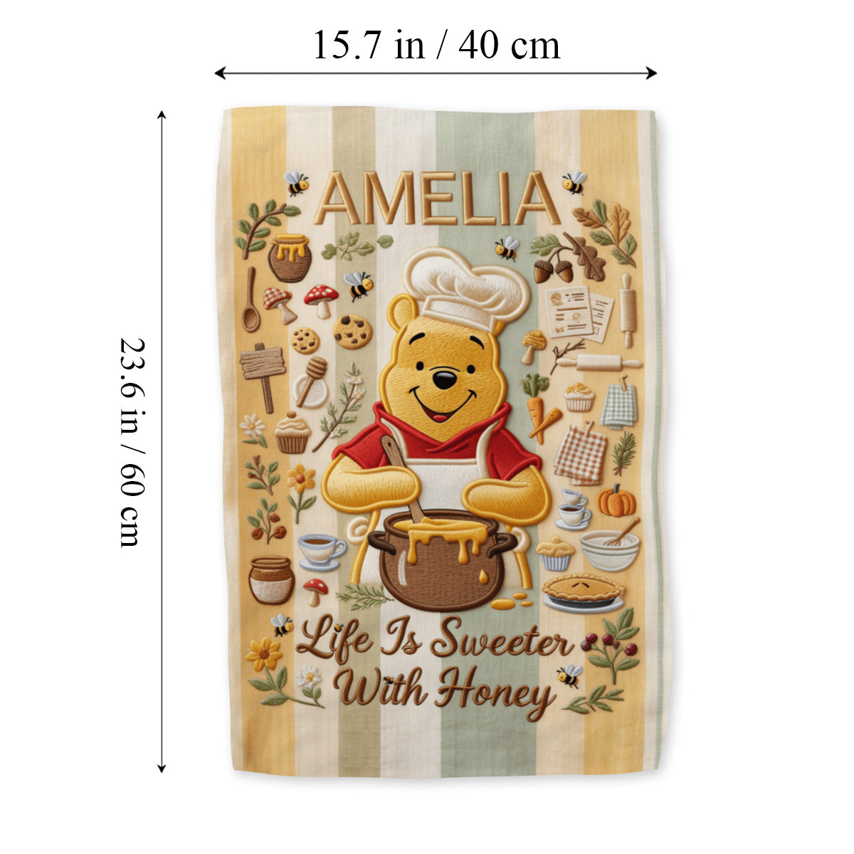 Personalized Kitchen Towel with Bear Design for Culinary Lovers Towel GradoCreations
