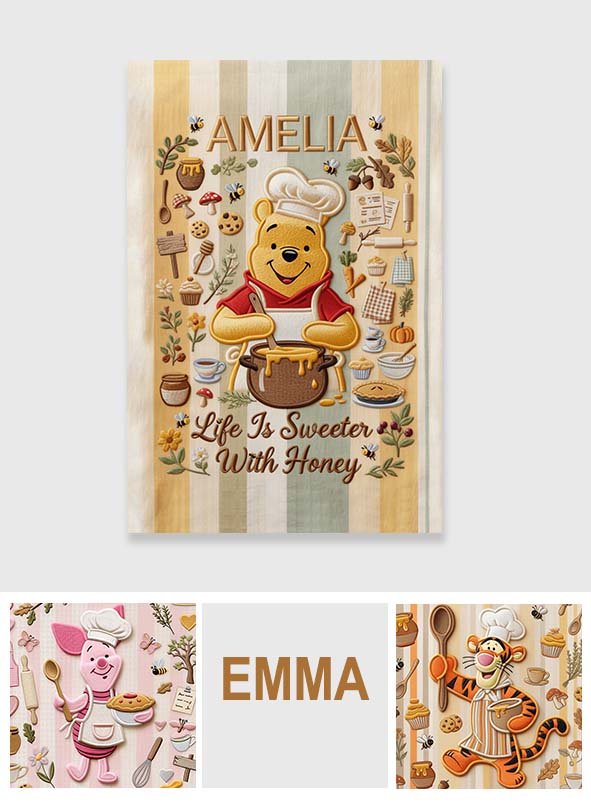 Personalized Kitchen Towel with Bear Design for Culinary Lovers Towel GradoCreations