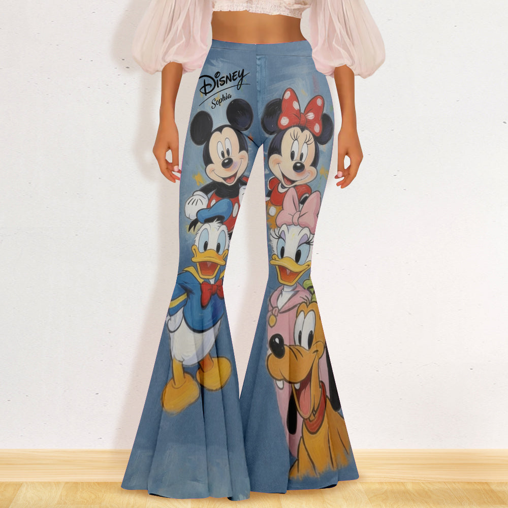 Personalized Disney Flare Leggings Custom Name Gift for Kids Flare Leggings GradoCreations